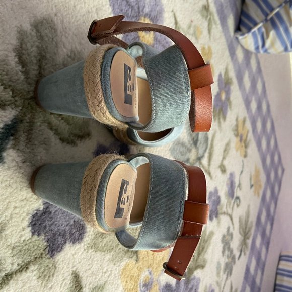 Vintage Francesca's Blue Wedges - Picture 3 of 4